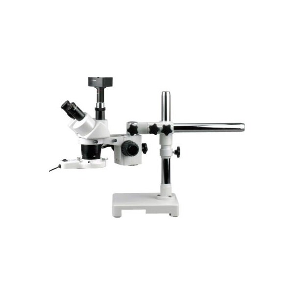 United Scope Llc. AmScope SW-3T24-FRL-5MT 20X & 40X Trinocular Stereo Boom Microscope with Ring Light & 5MP Camera SW-3T24-FRL-5MT - main
